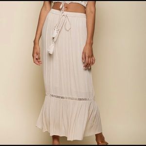 Raga off white cream boho maxi skirt romantic